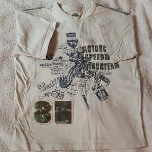 Motorcycle Speed Team Kids T-Shirt - Cream